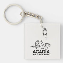 Nationalpark Acadia Lighthouse Kunst, Dichtung und Schlüsselanhänger