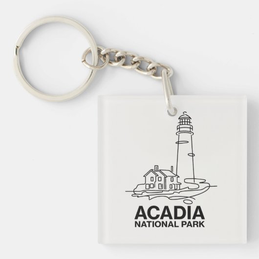 Nationalpark Acadia Lighthouse Kunst, Dichtung und Schlüsselanhänger (Vorderseite)