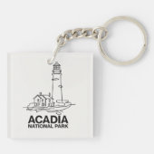 Nationalpark Acadia Lighthouse Kunst, Dichtung und Schlüsselanhänger (Rückseite)