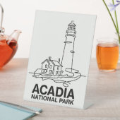 Nationalpark Acadia Lighthouse Kunst, Dichtung und Sockelschild (In Situ)