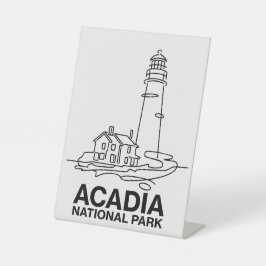 Nationalpark Acadia Lighthouse Kunst, Dichtung und Sockelschild