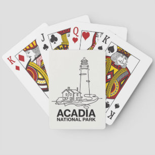 Nationalpark Acadia Lighthouse Kunst, Dichtung und Spielkarten