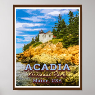 NATIONALPARK ACADIA - MAINE USA - BAR HARBOR POSTER
