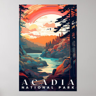 Nationalpark Acadia, Nationalparks Mauerplakat Poster