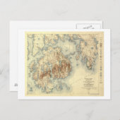 Nationalpark Acadia Topographische Panoramakarte Postkarte (Vorne/Hinten)