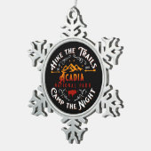 NATIONALPARK ACADIA WEITER DIE STADT SCHNEEFLOCKEN Zinn-Ornament (Rechts)