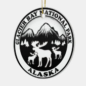 Nationalpark-Alaska-Elchkreis Glacier Bays Keramikornament (Links)