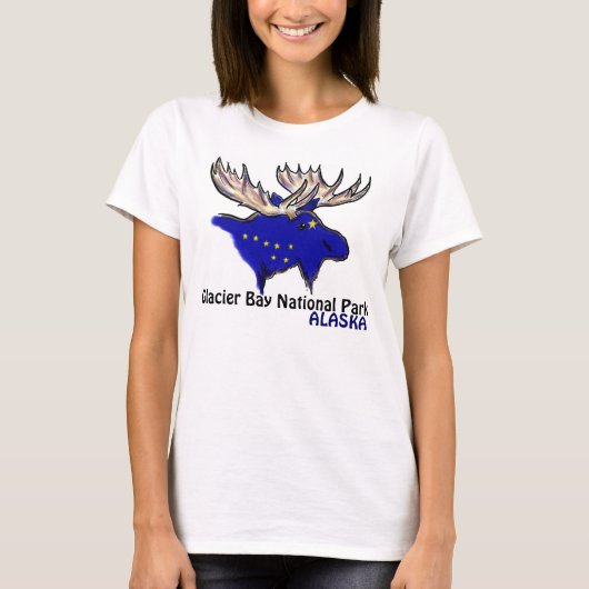 Nationalpark-Alaska-Flaggendament-stück Glacier T-Shirt (Vorderseite)