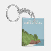 Nationalpark Amerikanisch-Samoas Minimalistisch Schlüsselanhänger (Vorderseite links)