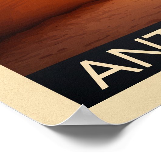 Nationalpark Antelope Canyon in Arizona V02 Poster (Ecke)