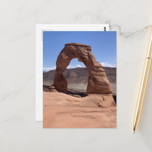 Nationalpark Arches: Delikatessen Postkarte (Vorderseite/Rückseite Beispiel)
