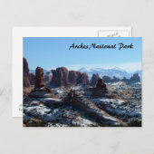 Nationalpark Arches im Winter Postkarte (Vorne/Hinten)