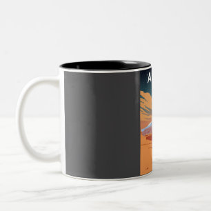 Nationalpark Arches Night Vintag Minimal Retr Zweifarbige Tasse