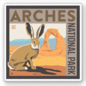 Nationalpark Arches, Utah | Kaninchen Aufkleber (Vorderseite)