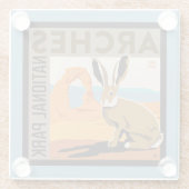 Nationalpark Arches, Utah | Kaninchen Glasuntersetzer (Rückseite)