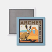 Nationalpark Arches, Utah | Kaninchen Magnet (Vorderseite/Rückseite)