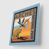 Nationalpark Arches, Utah | Kaninchen Quadratische Wanduhr (Winkel)