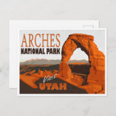Nationalpark Arches, Utah Vintage Postkarte (Vorne/Hinten)