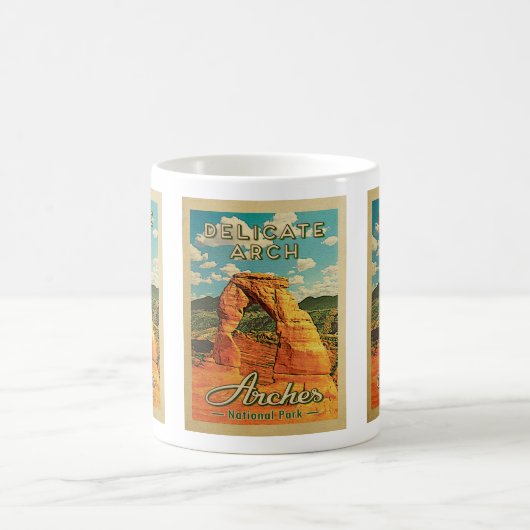 Nationalpark Arches - Vintager, delikater Arche Kaffeetasse (Mittel)