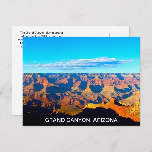 Nationalpark Arizona Grand Canyon Postkarte (Vorne/Hinten)