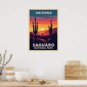 Nationalpark Arizona Saguaro V01 Poster (Küche)