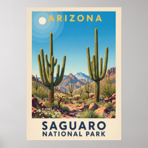 Nationalpark Arizona Saguaro V02 Poster