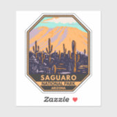 Nationalpark Arizona Wasson Peak Vintag Aufkleber (Blatt)