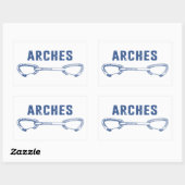 Nationalpark Arkadengarten Rechteckiger Aufkleber (Blatt)