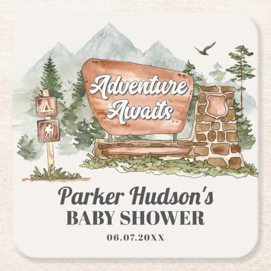 Nationalpark Babydusche Party Untersetzer (Vorderseite)