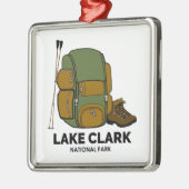 Nationalpark-Backpacker für den See Clark Ornament Aus Metall (Links)