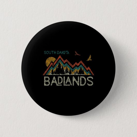 Nationalpark Badlands South Dakota Der Mount Rush Button (Vorderseite)