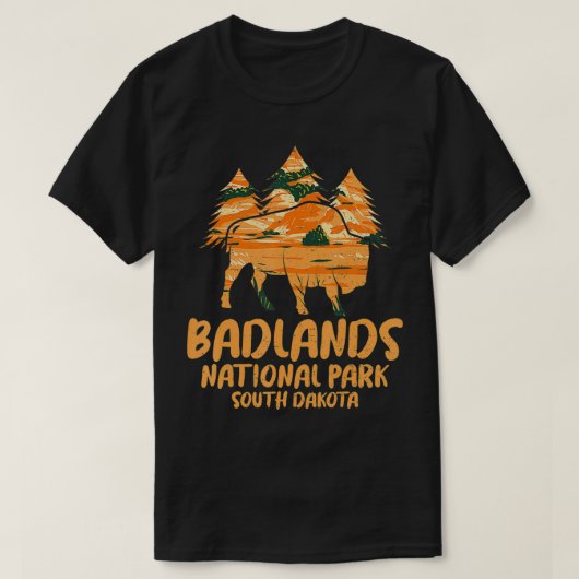 Nationalpark Badlands Süd Dakota T-Shirt (Design vorne)
