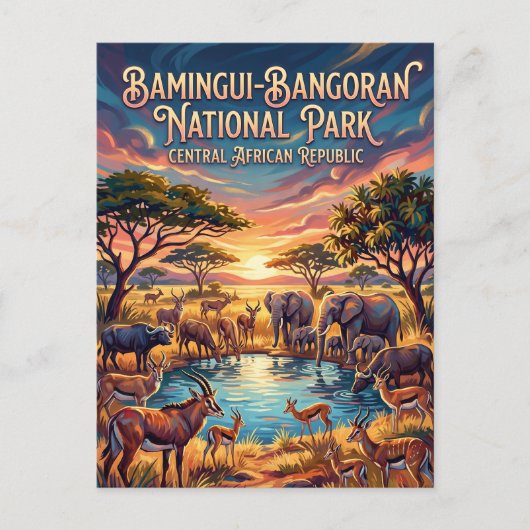 Nationalpark Bamingui-Bangoran Postkarte (Vorderseite)