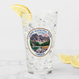 Nationalpark Banff Aquarellmalerei Glas