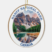 Nationalpark Banff Aquarellmalerei Keramik Ornament (Links)