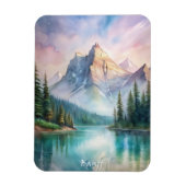 Nationalpark Banff Aquarellmalerei Magnet (Vertikal)