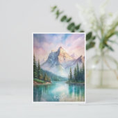 Nationalpark Banff Aquarellmalerei Postkarte (Stehend Vorderseite)