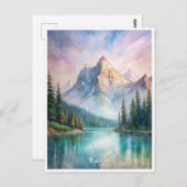 Nationalpark Banff Aquarellmalerei Postkarte (Vorne/Hinten)