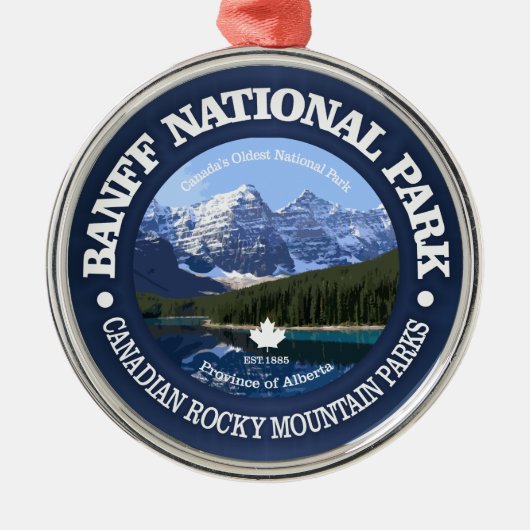 Nationalpark Banff (C) Silbernes Ornament (Vorne)