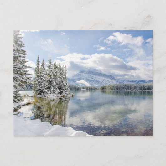 Nationalpark Banff im Winter Postkarte (Vorderseite)