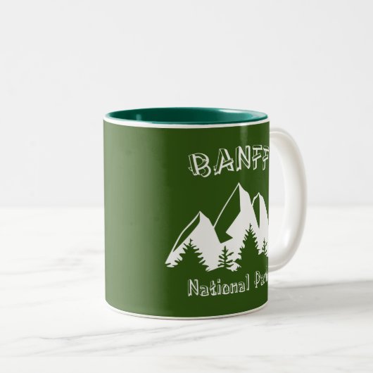 Nationalpark Banff Zweifarbige Tasse (VorderseiteRechts)