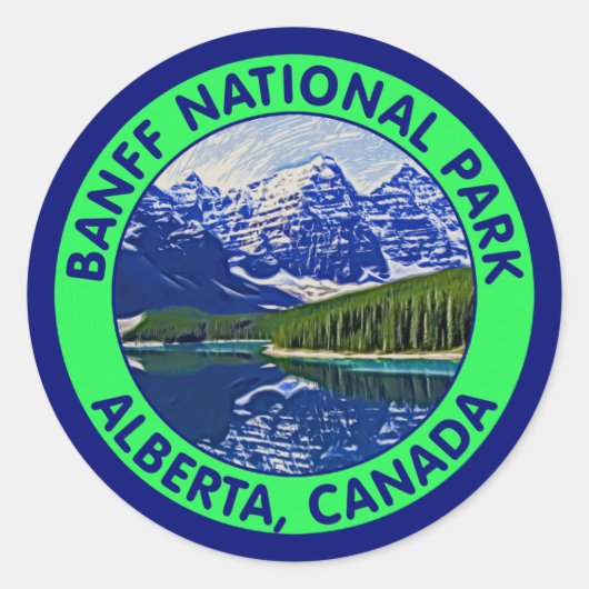 Nationalpark Banffs, Alberta, Kanada Runder Aufkleber (Vorderseite)