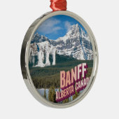 Nationalpark Banffs Silbernes Ornament (Rechts)
