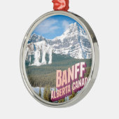 Nationalpark Banffs Silbernes Ornament (Links)