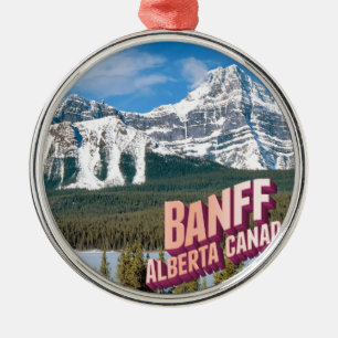 Nationalpark Banffs Silbernes Ornament