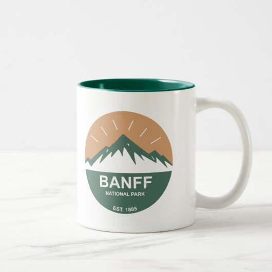 Nationalpark Banffs Zweifarbige Tasse (Rechts)