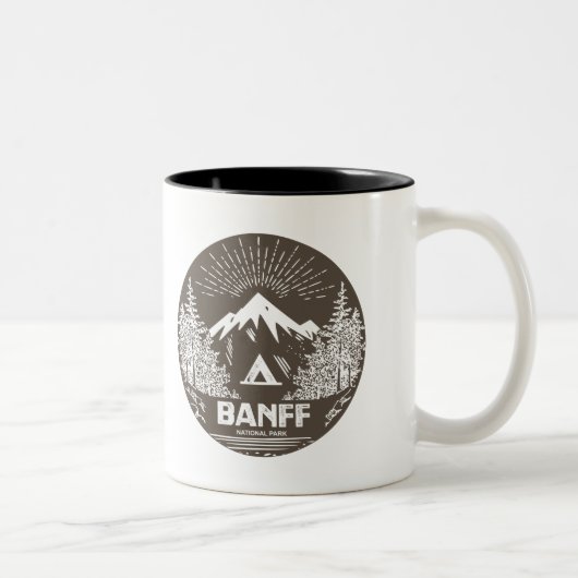 Nationalpark Banffs Zweifarbige Tasse (Rechts)