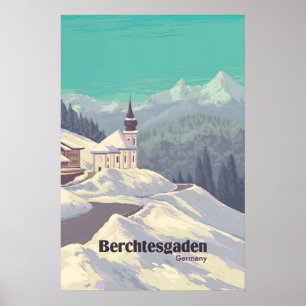 Nationalpark Berchtesgaden Deutschland Reiseplakat Poster