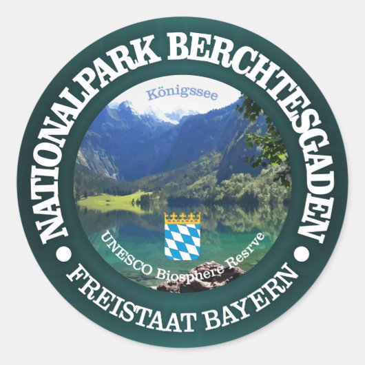 Nationalpark Berchtesgaden Runder Aufkleber (Vorderseite)