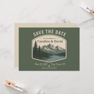 Nationalpark Bergsee Hochzeit Save the Date Einladung